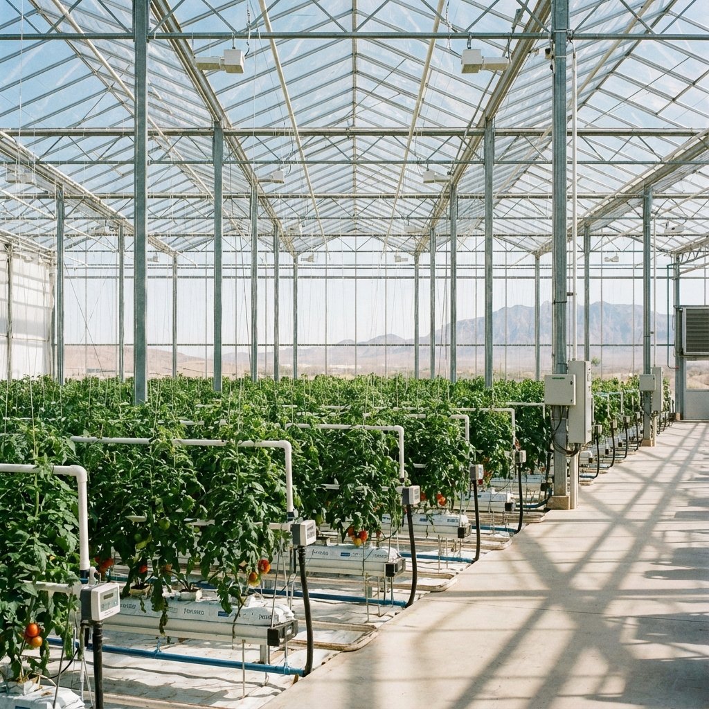 Climate-Controlled Greenhouse Interior